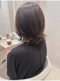 伸ばしかけグレージュひし形ミディアム似合わせイメチェン50代