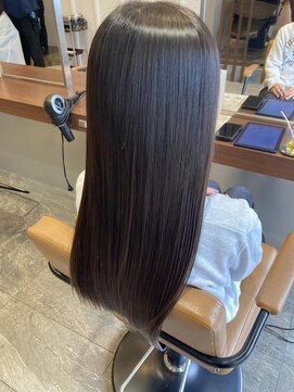 エイクス ヘア デザイン×美髪クリニック 千葉(AQs hair design) くびれヘア/アプリコットオレンジ/夏/髪質改善[千葉駅]