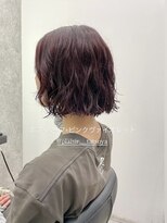 プレジールバイラファブリック(PLAISIR by LA FABRIQUE)&nbsp;PLAISIR/佐々木　ボブパーマ　ピンクバイオレット　草加