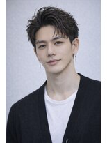 オグジュアリー 表参道(aux.)&nbsp;毛流れハンサムショートセンターパートメンズ黒髪爽やか