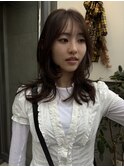 セミロングレイヤー＊アッシュブラウン