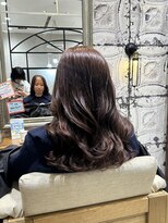 ザザ シンジュク(ZA/ZA shinjuku) 艶ブラウン×コテ巻きロング