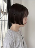 ぷつっとボブ/ぷつっとカット/ブラウンベージュ/赤み消しカラー