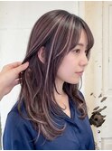 ピンク/ピンクハイライト/ブリーチ/ダブルカラー/ハイライト