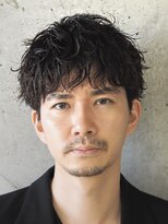 ゼンコー アオヤマ(ZENKO Aoyama)&nbsp;メンズショートルーズパーマニュアンスパーマ刈り上げ黒髪