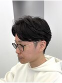 フェザーパーマ/ニュアンスパーマ/センターパート/藤沢美容院