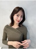 ▲前髪顔まわりボブレイヤーボブ顔まわり縮毛矯正haruhi