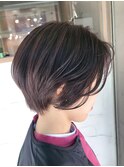 透け感ラベンダーショート