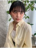 【天神 今泉 大名】ぱっつんワイドバング ショートボブ