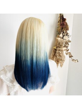ヘアドゥーレディバグ 大和八木店(HAIR DO LADY BUG) グラデーション×ブルー