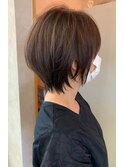 30代40代大人上品王道ショートカット丸み小顔ショート