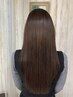 【潤色ストレート】縮毛矯正+艶カラー(カット込み) 19200円→18100円