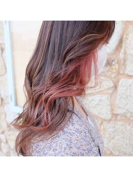 シェロヘア(cielo HAIR) インナーカラー　ピンク