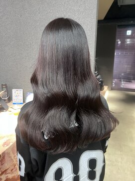 ペレ 栄店(PELE) 黒髪/グレーベージュ/レイヤーロング/ブリーチ/栄/名駅