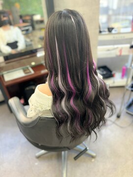 オズ 梅田店(OZ) エクステ80枚＋メッシュ/パープル×ペールパープル/地雷系