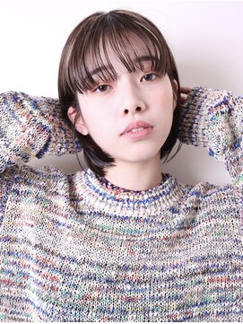 ヨファ ヘアー 芦屋店(YOFA hair) 大人可愛い似合わせ美髪切りっぱなしボブピンクプラウン0305