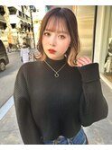 イヤリングカラー 縮毛矯正 韓国風 ダブルカラー 髪質改善_4401