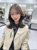 ジーナ 名駅(XENA.)&nbsp;《石塚》ブリーチなしカラー☆レイヤーロング☆ブラウンベージュ