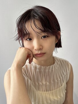 シェリッシュ ノース(Sheriche North) 前髪ありボブ×秋カラーレッドブラウン