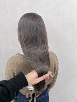 クム 横浜(qumu) 【qumu横浜】ミルクティーグレージュ×ブリーチカラー