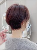 似合わせカットフェミニンショートメルティカラー髪質改善