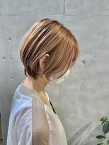 ネオリーブカフ 鶴ヶ峰店(Neolive caff)&nbsp;ショート　ハイトーン　ピンクベージュ