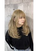 レイヤーカット/ミルクティーベージュ/心斎橋