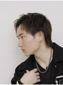 men'sフェザーパーマブルーブラックメンズブリーチなし立川