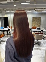 アジールヘア 池袋東口店(agir hair)&nbsp;ブリーチなしダブルカラー高発色ワインレッドカラー池袋