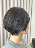 着物ヘア/ダークアッシュ/ミディアムレイヤーカット/伊勢崎