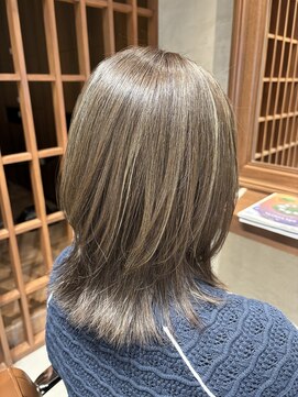 オーガニックトリコ 所沢(organic+tricot) 40代50代◎春カラー◎大人グレージュハイライト×ウルフレイヤー