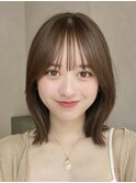 結べるくびれボブ×柔らか透明感ベージュ