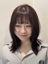 ザザアオヤマ(ZA/ZA AOYAMA)&nbsp;ブリーチなしボルドーカラー/フェイスレイヤー/顔周り/表参道