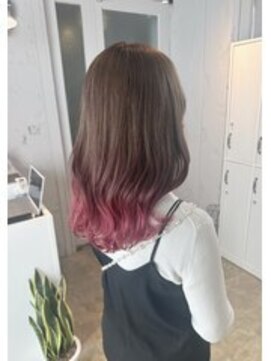 イロ ジェイアール JR奈良店(IRO) ショコラブラウン×ピンクグラデーション