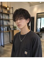 MEN's Baguz MEN'Sカット/ MEN'Sパーマ/ MEN'Sカラー 無造作束感メンズマッシュパーマ韓国風