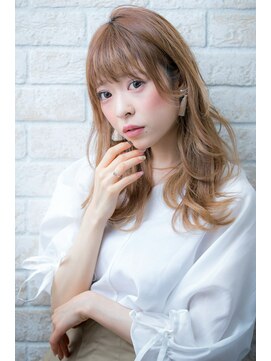 ヘアーアートシフォン 川口東口店(hair art chiffon) チェリーブラウンorダークアッシュのイメチェンフェミニンヘア