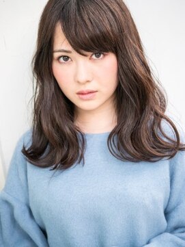 クアトログランシュ 水戸店(QUATRO×GranCieux) 大人 かわいい黒髪セミディ★QUATRO★