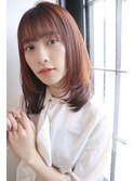 愛され小顔レイヤースタイル★オレンジベージュ