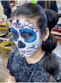 ハロウィン人気♪『可愛いシュガースカルメイク♪』追加料金有り
