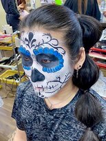 ヘアセットアップス(UP's)&nbsp;ハロウィン♪『可愛いシュガースカルメイク』追加料金メチャ有り
