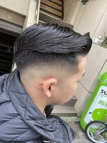東京バーバー日本橋ビジネスマンフェード風バーバースタイル