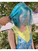 R22_アクアブルー ブリーチ2回～