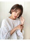 stylist大山）外ハネボブ◎シースルーバング