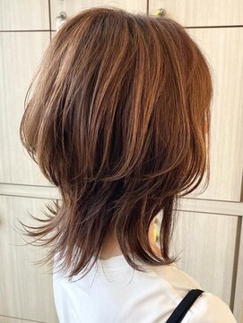 エス ハート オブ ヘアー 名東店(Heart of HAIR) 【ES 田中】 Autumn Style #16 3Dハイライトウルフ毛先パーマ