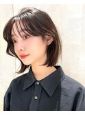 【修】20代30代40代◎透明感カラー×韓国切りぱなしボブ