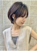 美人カジュアルショート　前髪ありショート　上品ショート