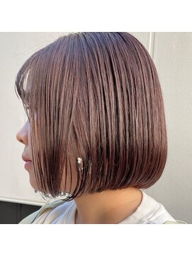 オットット(OttottO) 暖色カラー　ピンクバイオレット　ボブ
