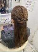 ハーフアップ