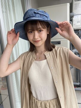 ロカ(roka) 切りっぱなしボブ/ミディアム/グレージュ