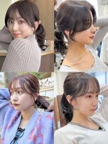 ビューブルー 亀戸錦糸町(VIEW BLUE)&nbsp;美髪カールピンクブラウンエアリーロングセミディ似合わせ前髪